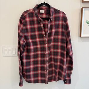 Joe's Jeans Red and Black Plaid Casual Shirt
